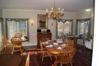 View of dining room table.